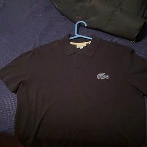 Lacoste DARK BLUE polo shirt with light blue big alligator